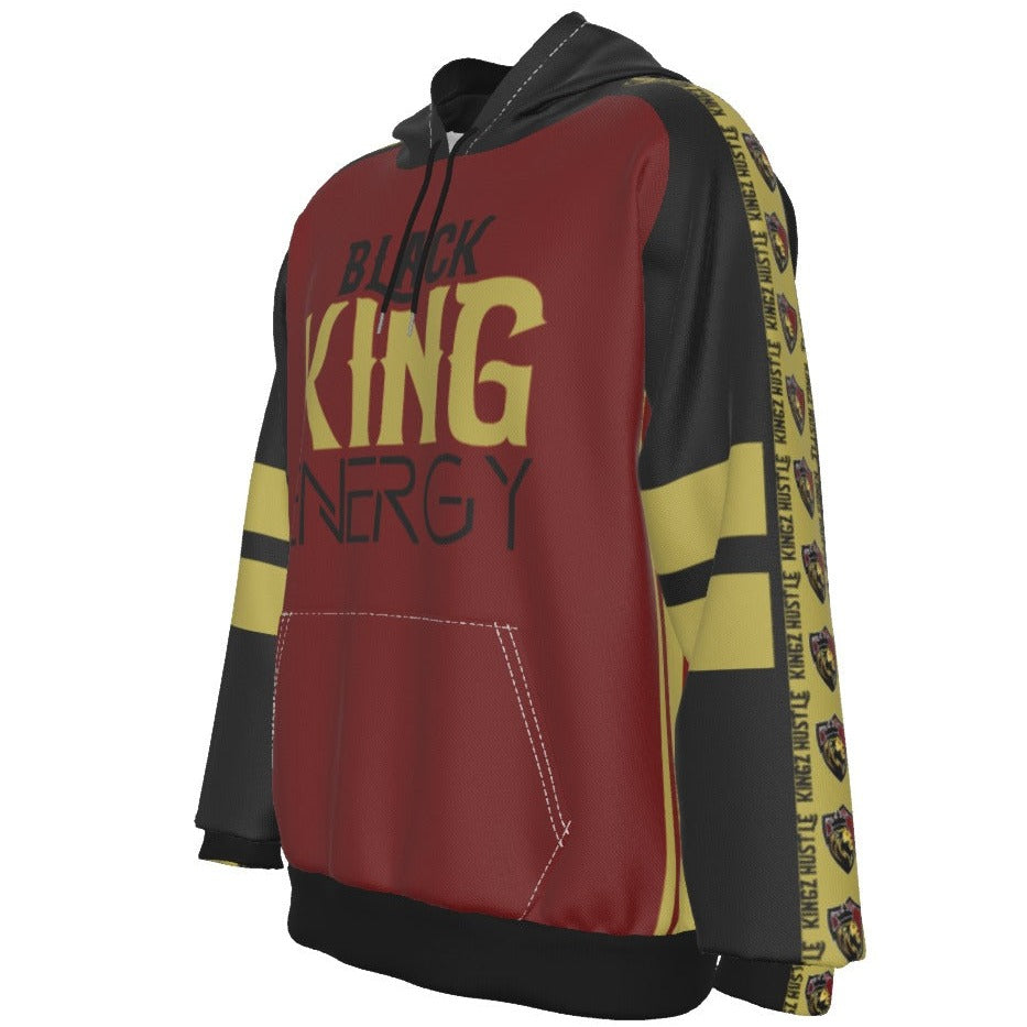 Black King Energy Men's Heavy Fleece Raglan Hoodie