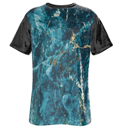 Blue Marble Men's Velvet T-Shirt