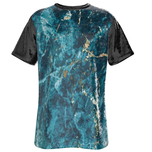 Blue Marble Men's Velvet T-Shirt