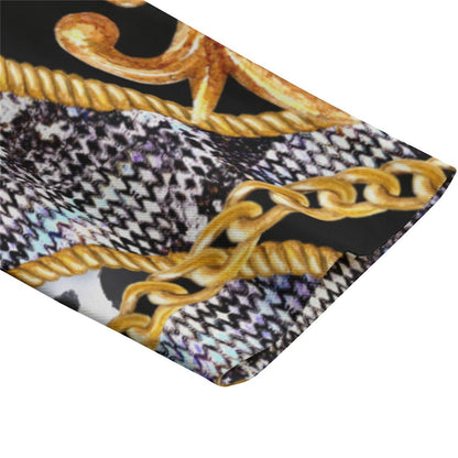 Baroque Chain Casual Flat Lapel Collar Blazer