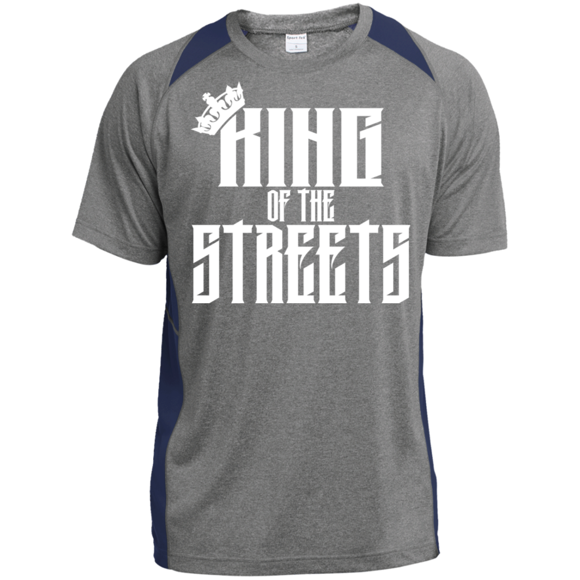 King of the Streets Heather Colorblock Poly T-Shirt freeshipping - Bedroka Streetwear LLC