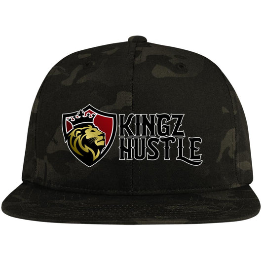 Kingz Hustle Legacy Logo Embroidered Flat Bill High-Profile Snapback Hat