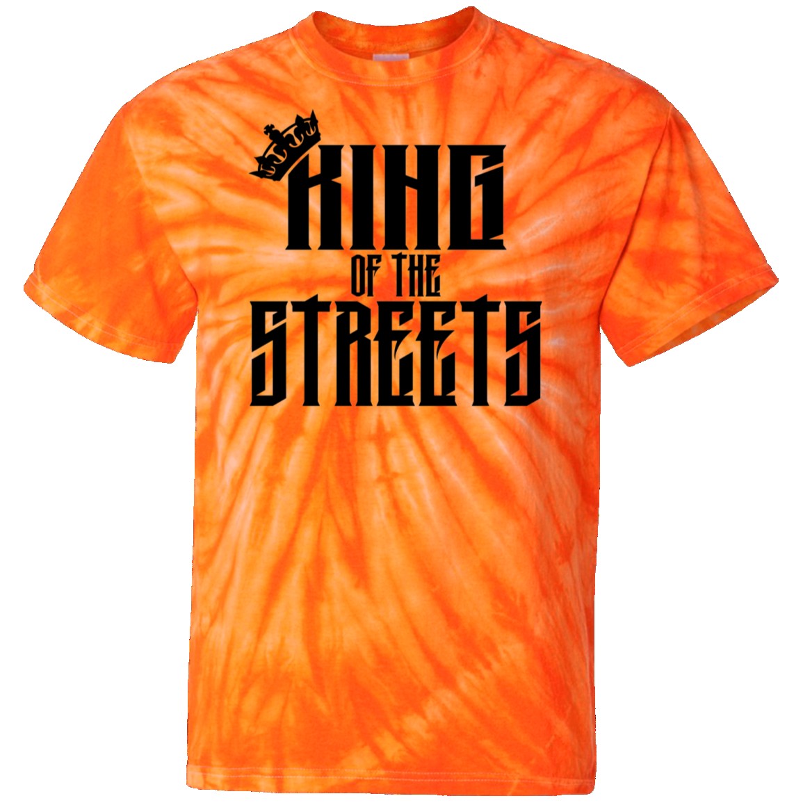 King of the Streets 100% Cotton Tie Dye T-Shirt CustomCat
