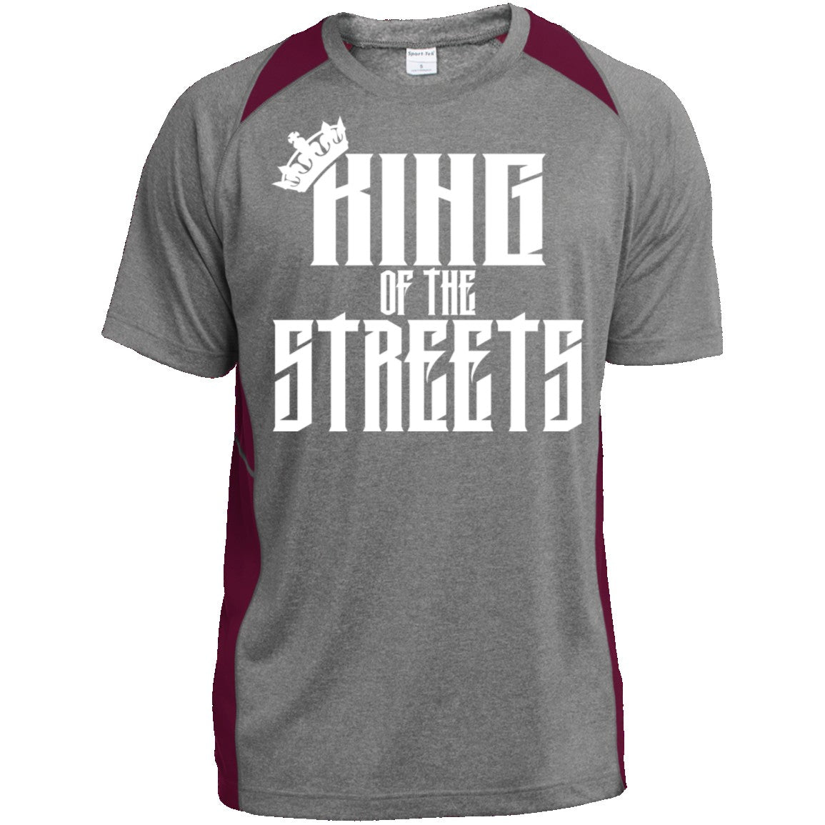 King of the Streets Heather Colorblock Poly T-Shirt freeshipping - Bedroka Streetwear LLC