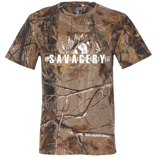 Unapologetic Savagery Short Sleeve Camouflage T-Shirt CustomCat
